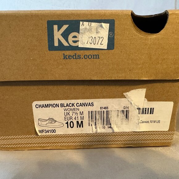 Keds Champion Originals Lace Up Sneaker Black/White Women Size 10 NIB - Picture 7 of 7